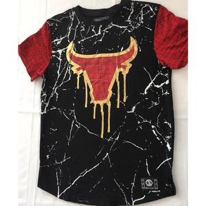 Switch Remarkable Youth X-Large 18-20 Bulls Chicago Black Gold T-Shirt Boys Kids